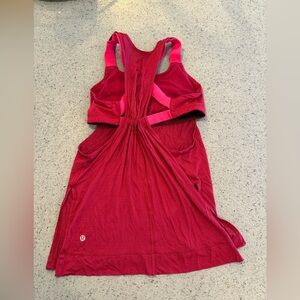 lululemon athletica Red Ruched Halter top